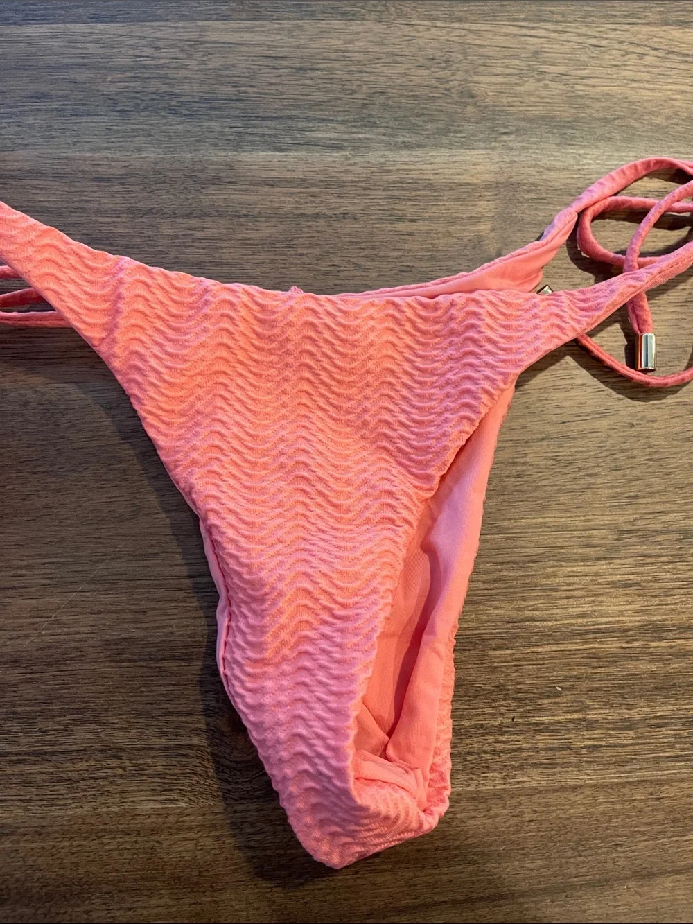 Monday Swimwear Palma Bottom - Azalea Pink Chevron
